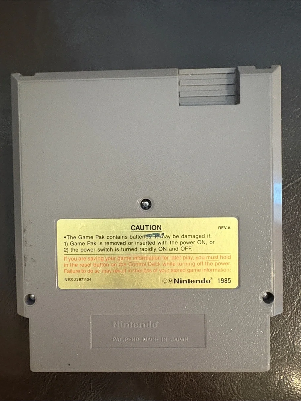 Nintendo Super Bowl NES Cartridge - Gray with Red & Blue Label